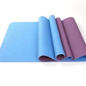 Yoga mat blue and purple 2-tone design