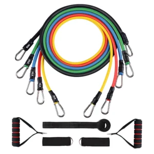 11pcs rubber resistance band set complete kit